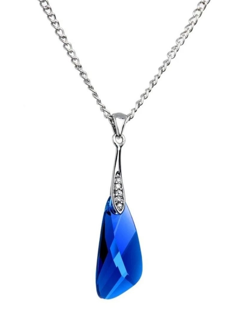 Sapphire Blue Inspire Necklace Created with Crystals